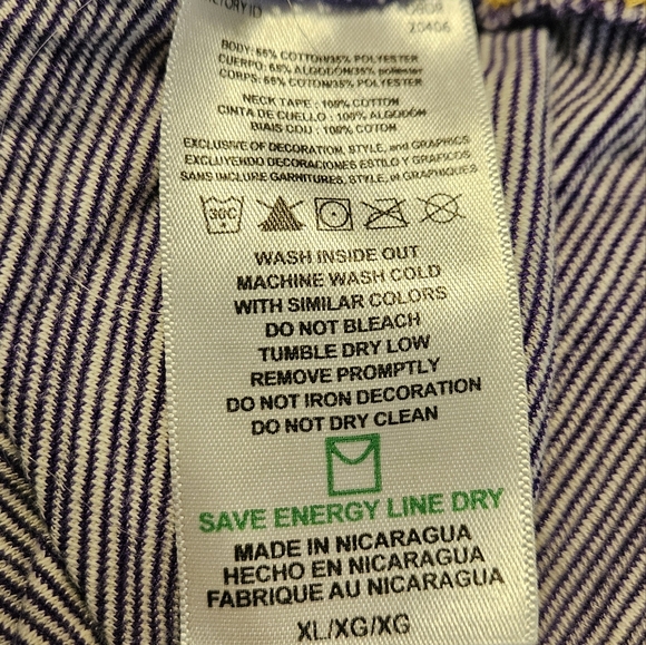 Minnesota Vikings Women's xl Purple V-Neck T-Shirt - Picture 2 of 6